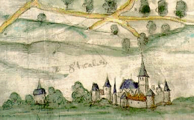 Älteste Ansicht der Stadt Straelen von 1574